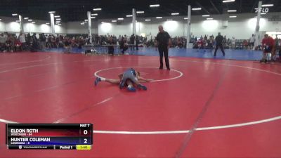 71 lbs Quarterfinals (8 Team) - Eldon Roth, Wisconsin vs Hunter Coleman, Louisiana