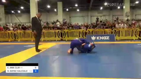 ELISABETH ANN CLAY vs RAQUEL DAYNE KALEIALOHA 2022 American National IBJJF Jiu-Jitsu Championship