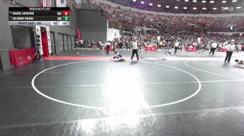 66 lbs Quarterfinal - Oliver Page, AF Green Demons vs Sage Jakusz, BGC