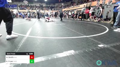 110 lbs Semifinal - Holden Smith, Piedmont vs Kanyon Fryar, Choctaw Ironman Youth Wrestling