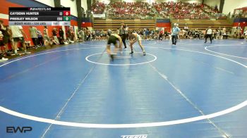 120 lbs Consi Of 8 #1 - Caydenn Hunter, Sand Springs HS vs Presley Wilson, Edison Eagles