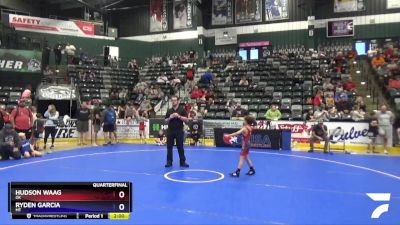 49 lbs Quarterfinal - Hudson Waag, OK vs Ryden Garcia, MT