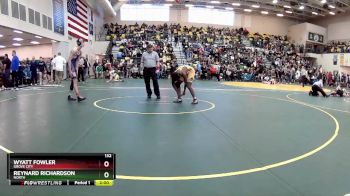 132 lbs Champ. Round 1 - Wyatt Fowler, GROVE CITY vs Reynard Richardson, NORTH