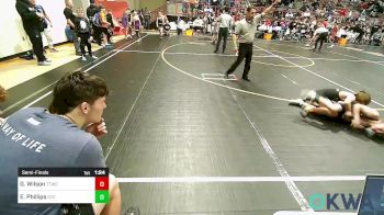 100 lbs Semifinal - Gannon Wilson, Team Tulsa Wrestling Club vs Eli Phillips, Grove Takedown Club