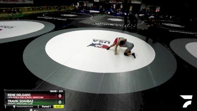 215 lbs 5th Place Match - Rene Delgado, Casa Roble High School Wrestling vs Travin Shahbaz, Granite Wrestling Club