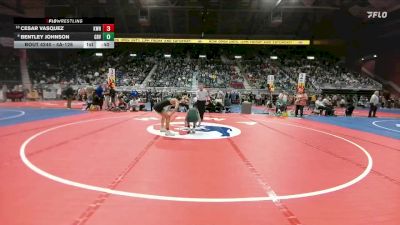 4A-126 lbs Cons. Round 2 - Cesar Vasquez, Kelly Walsh vs Bentley Johnson, Green River