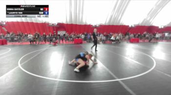 130 lbs Cons. Semi - Emma Batzler, Wisconsin vs Lauryn Vee, Victory School Of Wrestling