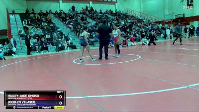 155 lbs Cons. Semi - Hailey-Jade Omoso, Simpson University (CA) vs Jocelyn Velasco, Eastern Oregon University