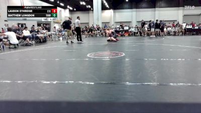 132 lbs Round 4 (6 Team) - Matthew Longdon, Top Rank Hawks Wrestling vs Laudon Ethridge, Circle Training Center