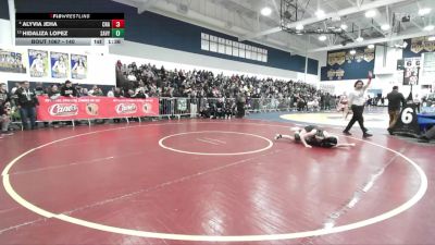 140 lbs Champ. Round 1 - Hidaliza Lopez, Santa Ana Valley vs Alyvia Jeha, Canyon (Anaheim)