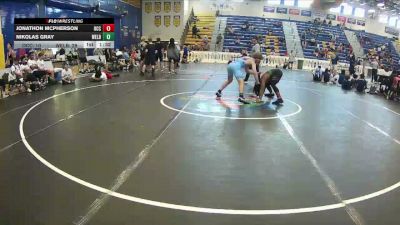150 lbs Round 3 (8 Team) - Nikolas Gray, Wellington Black vs Jonathon McPherson, Ocoee WC