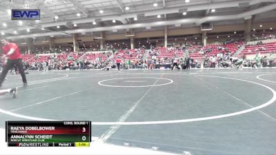 95 lbs Cons. Round 1 - Annalynn Scheidt, Bobcat Wrestling Club vs Raeya Dobelbower, Trailhands