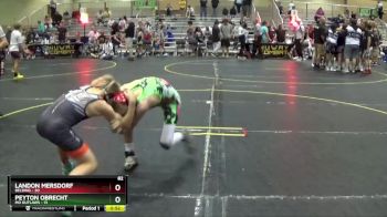 82 lbs Round 4 (6 Team) - Peyton Obrecht, MO Outlaws vs Landon Mersdorf, Belding