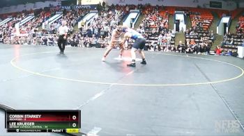 190 lbs Semifinals (8 Team) - Lee Krueger, Detroit Catholic Central vs Corbin Starkey, Rockford