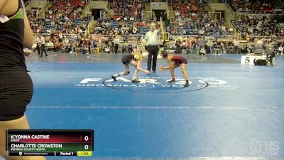 100 lbs Cons. Round 3 - K`yonna Castine, Minot vs Charlotte Crowston, Pembina County North