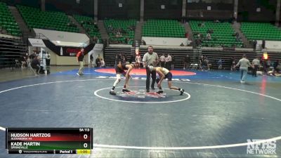 5A 113 lbs Cons. Round 2 - Kade Martin, Springville vs Hudson Hartzog, Alexandria HS