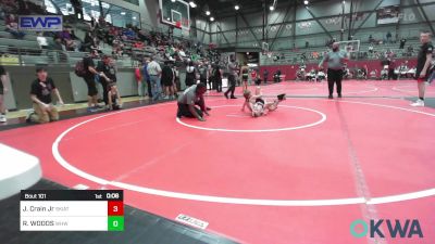 52 lbs Rr Rnd 1 - Jack Crain Jr, Skiatook Youth Wrestling vs RYDER WOODS, Warhorse Wrestling Club