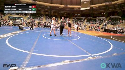 98 lbs 3rd Place - Elaney Ryan, Grove Takedown Club vs Aydreana McClain, Berryhill Wrestling Club