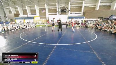 157 lbs Placement Matches (8 Team) - Jacob Hadden, Oklahoma Outlaws Red vs Jacob Kidder, Wisconsin