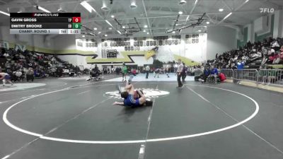 134 lbs Champ. Round 1 - Gavin Gross, Torrey Pines vs Dmitry Brooke, San Diego