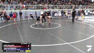 113 lbs Round 1 - Tristan Rideway, Juneau Youth Wrestling Club Inc. vs Jace Guilliam, Soldotna Whalers Wrestling Club