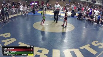 58 lbs Semifinal - Julius Murphy, Hawkeye WC vs Levi Padilla, RED WAVE WC