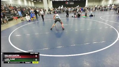 126 lbs 7th Place Match - Malakii Martin, Bear Cave Wrestling Club vs Luke Cline, Missouri