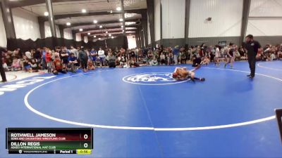 87 lbs 1st Place Match - Dillon Regis, Askeo International Mat Club vs Rothwell Jameson, Sons And Daughters Wrestling Club