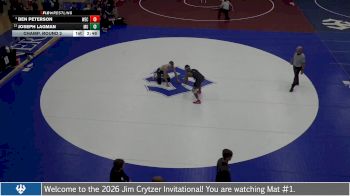 174 lbs Champ. Round 2 - Joseph Lagman, Marymount University vs Ben Peterson, Wisconsin Eu Claire