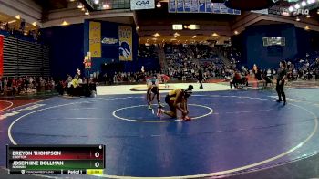 135 lbs Quarterfinal - Breyon Thompson, Crofton vs Josephine Dollman, Norwin