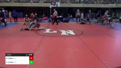 140 lbs Semifinal - Nolen Baker, Oak Hill, VA vs Giovanni Quiles, Norwich, CT