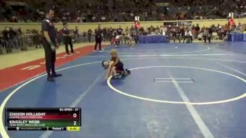 37 lbs Champ. Round 2 - Chason Holladay, Clinton Youth Wrestling vs Kingsley Webb, Team Worx Wrestling Club
