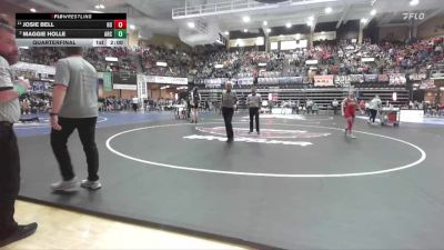 125 lbs Quarterfinal - Maggie Holle, Atwood-Rawlins County HS vs Josie Bell, Hoxie HS