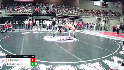 1A 150 lbs Semifinal - Quaid Thompson, Milford vs Chandler Henderson, Monticello