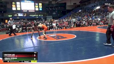 132 lbs Finals (8 Team) - Payton Lee, St. Charles (East) vs Orion Moran, Libertyville