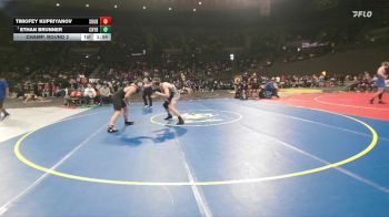6A Boys 175 lbs Champ. Round 2 - Ethan Brunner, Century Boys vs Timofey Kupriyanov, Southridge Boys