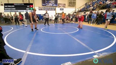 285 lbs 5th Place - Jak Phillips, Grove Takedown Club vs Nathan Corn, Wagoner Takedown Club