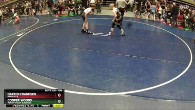 100 lbs Champ. Round 1 - Daxten Frandsen, Panguitch vs Cooper Woods, Virgin Valley Bulldogs