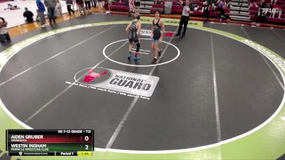 113 lbs Quarterfinal - Westin Ingham, Pinnacle Wrestling Club vs Aiden Gruber, Minnesota