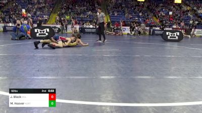 92 lbs Round Of 32 - Jayden Black, Biglerville vs Myles Hoover, North Allegheny