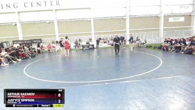 165 lbs Round 1 (8 Team) - Arthur Gazarov, Washington vs Justyce Simpson, Michigan