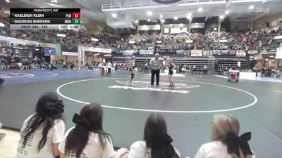 100 lbs Cons. Semi - Kaeleigh Klein, Plainville HS vs Madison Shepard, Uniontown Hs