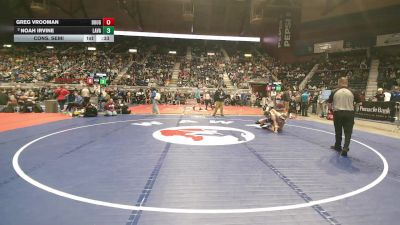 3A-126 lbs Cons. Semi - Greg Vrooman, Douglas vs Noah Irvine, Lander Valley