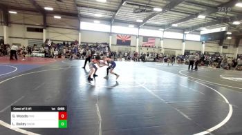 95 lbs Consi Of 8 #1 - Sawyer Woods, Crismon HS vs Logan Bailey, Snowflake