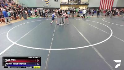 92 lbs Cons. Round 3 - Miles Aase, MN vs Layton Ringstmeyer, SD