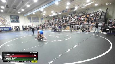 126 lbs Cons. Round 3 - Ethan Lee, Diamond Bar vs Kareem Zaky, Fountain Valley