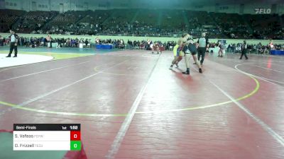Semifinal - Stevie Vafeas, Fort Gibson Youth Wrestling vs Dom Frizzell, Tecumseh
