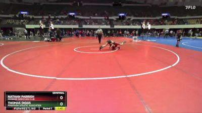 National 3-5 76 Semifinal - Thomas Diggs, Poquoson Athletic Association vs Nathan Parrish, Fauquier Wrestling Club