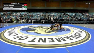 141 lbs Consi Of 16 #1 - Austin Gamber, Emmanuel College (MA) vs Khaisen Chen, San Francisco