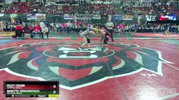 G - 107 lbs Cons. Round 4 - Miley Crabb, Choteau (Girls) vs Beretta Winkowitsch, Cut Bank (Girls)